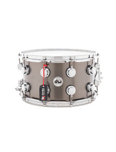 DW Drums DW Collectors 14" x 8" Snare Drum, Satin Black over Brass w/Black Nickel Hardware