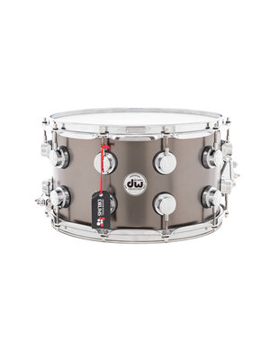 DW Drums DW Collectors 14" x 8" Snare Drum, Satin Black over Brass w/Black Nickel Hardware
