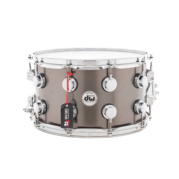 DW Drums DW Collectors 14" x 8" Snare Drum, Satin Black over Brass w/Black Nickel Hardware