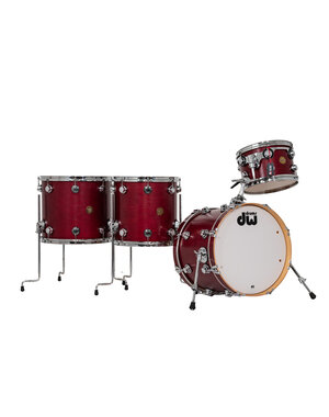 DW Drums DW Jazz Series 18" Maple/Gum Drum Kit, Satin Cherry Oil
