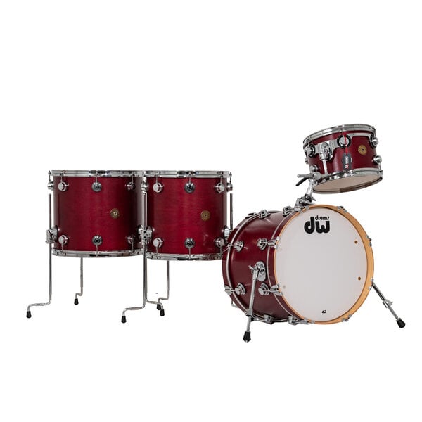 DW Drums DW Jazz Series 18" Maple/Gum Drum Kit, Satin Cherry Oil