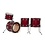 DW Drums DW Jazz Series 18" Maple/Gum Drum Kit, Satin Cherry Oil
