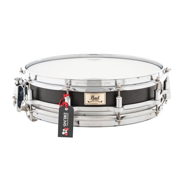Pearl Pearl Free Floating 14" x 3.5" Steel Piccolo Snare Drum, Matte Black