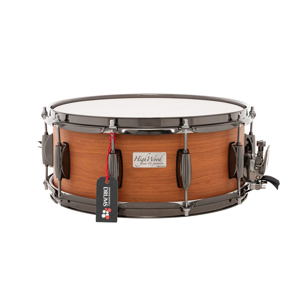 Highwood 14" x 6.5" Birch Snare Drum, Cherry Outer Veneer w/ Black Hardware