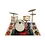 Drum n Base DRUMnBASE Earthing Red Drum Rug 185cm x 160cm
