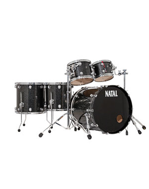 Natal Natal Originals 22" Maple Drum Kit, Black Metallic