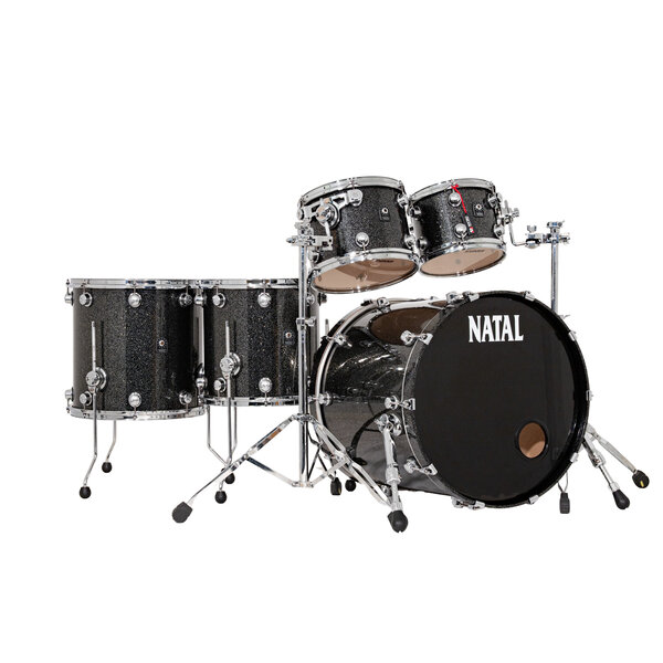 Natal Natal Originals 22" Maple Drum Kit, Black Metallic