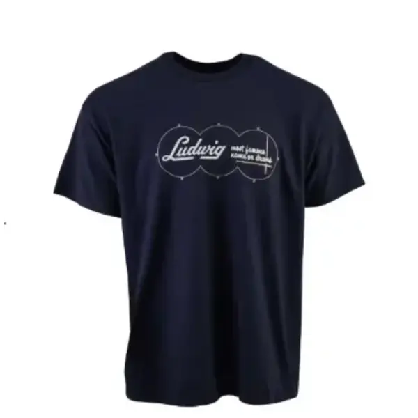 Ludwig Ludwig 'most famous name on drums' Navy T Shirt, X-Large