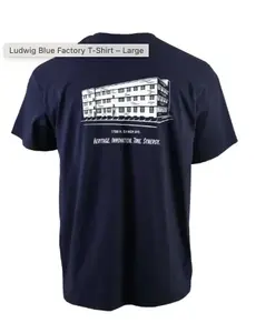 Ludwig Ludwig 'most famous name on drums' Navy T Shirt, Large