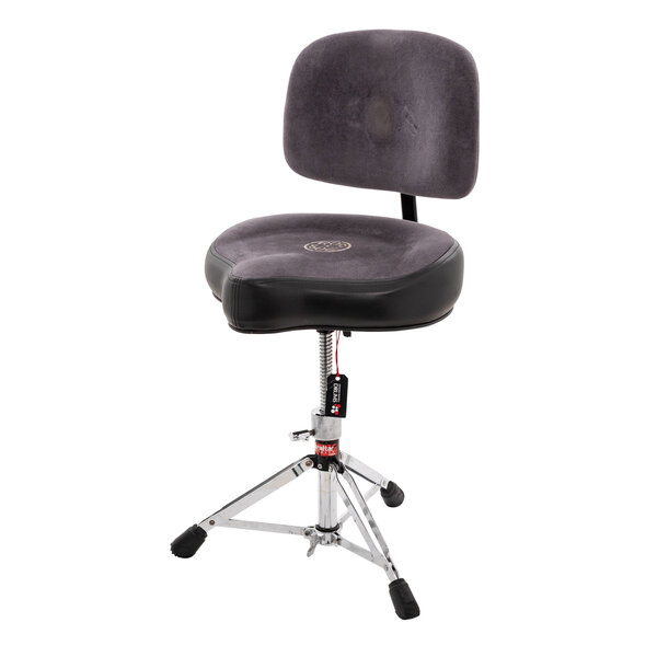 Roc n Soc Roc n Soc Cycle Drum Stool w/Gibraltar Short Base Drum Stool & Backrest, Grey