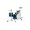 Ludwig Ludwig Breakbeats 16" Drum Kit, Deep Blue Sparkle