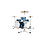 Ludwig Ludwig Breakbeats 16" Drum Kit, Deep Blue Sparkle