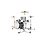 Ludwig Ludwig Breakbeats 16" Drum Kit, Frost Sparkle