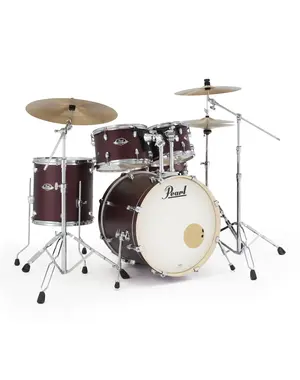 Pearl Pearl Export 20" Drum Kit, Satin Scarlet with Pearl 834 Hardware Pack & PX Cymbal Set