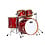 DW Drums DW Collectors 22" Cherry Drum Kit, Ruby Red Glass w/Gold Hardware