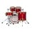DW Drums DW Collectors 22" Cherry Drum Kit, Ruby Red Glass w/Gold Hardware
