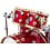 DW Drums DW Collectors 22" Cherry Drum Kit, Ruby Red Glass w/Gold Hardware