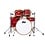 DW Drums DW Collectors 22" Cherry Drum Kit, Ruby Red Glass w/Gold Hardware