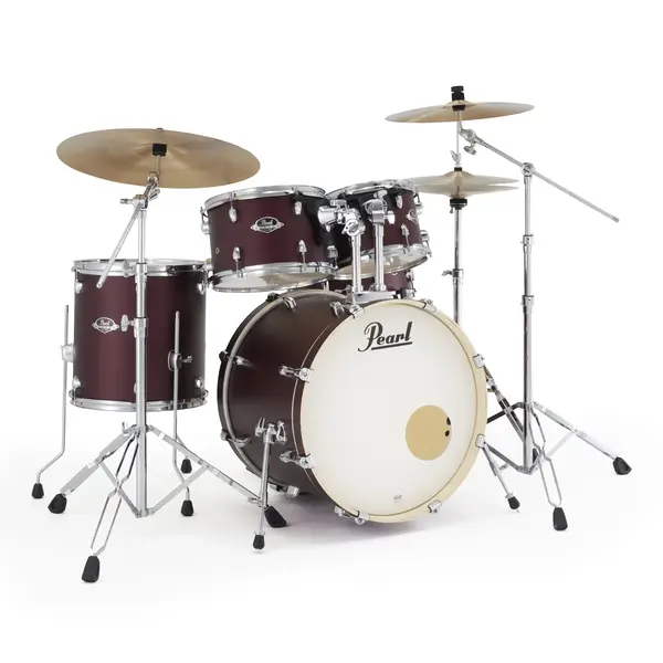 Pearl Pearl Export 22" Drum Kit, Satin Scarlet with Pearl 834 Hardware Pack & PX Cymbal Set