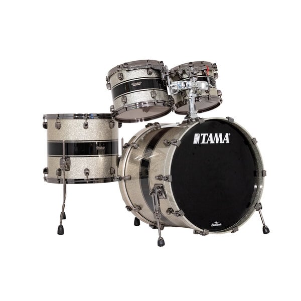 Tama Tama Starclassic 22" Bubinga Drum Kit, Silver Sparkle w/Black Racing Stripe