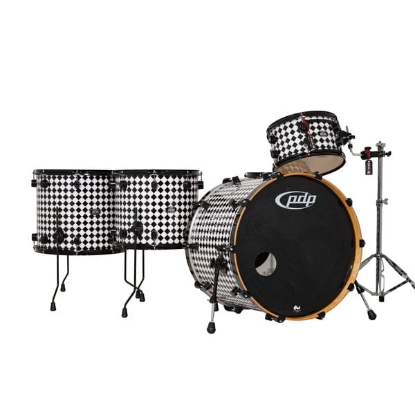 PDP PDP 805 Series 24" Drum Kit, Black & White Checkers