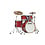 Tama Staclassic Walnut/Birch 4pc Shell Pack - Garnet Red Sparkle