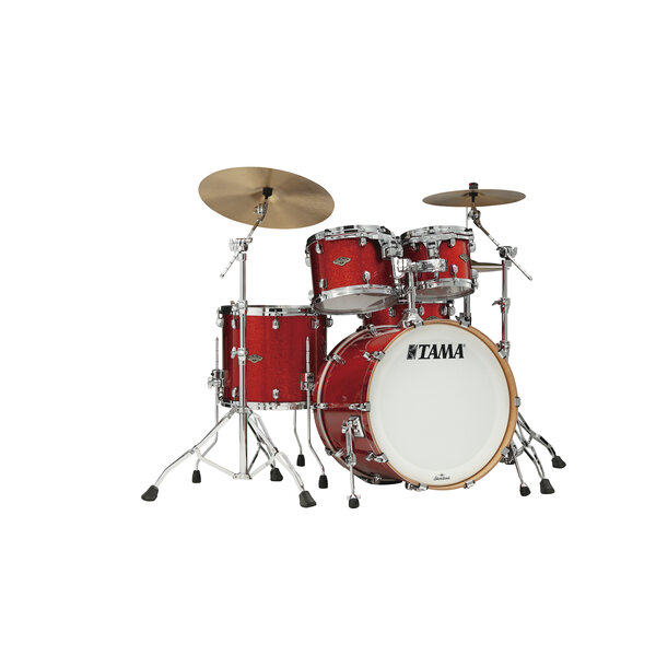 Tama Staclassic Walnut/Birch 4pc Shell Pack - Garnet Red Sparkle