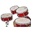 Mapex Mapex Pro M Series 18" Micro Drum Kit, Ruby Crystal