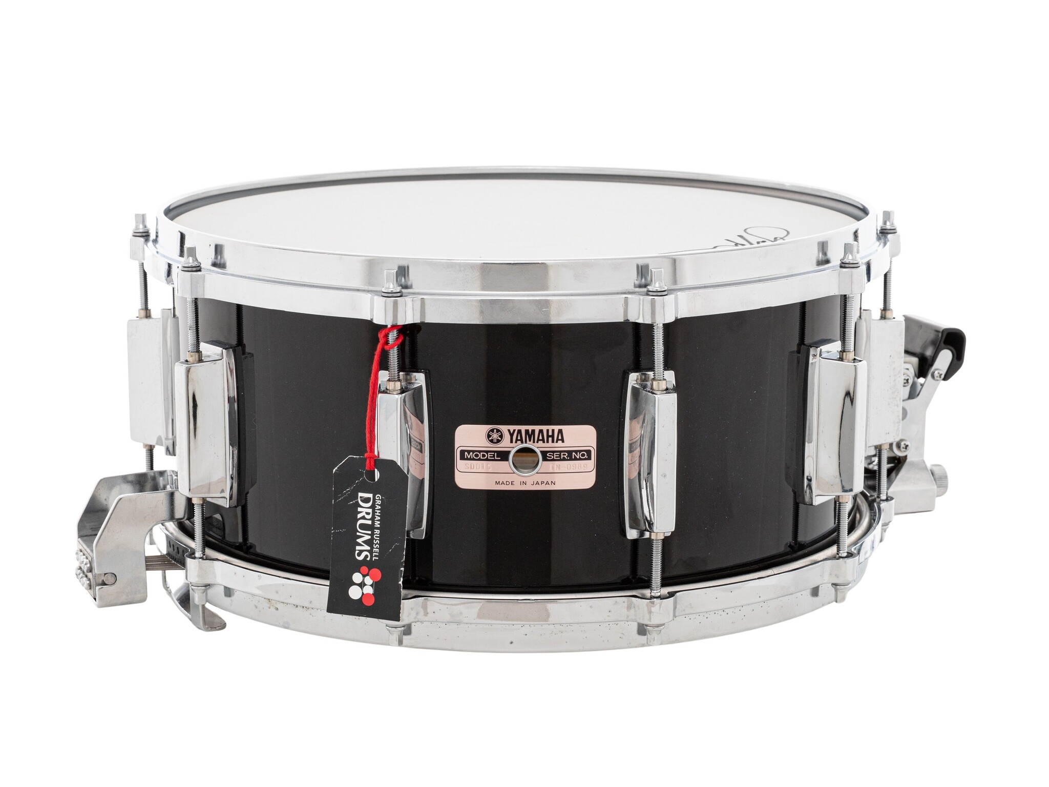 Yamaha SD016 14 x 6.5 birch snare drum in Solid Black formerly owned by Gavin Harrison