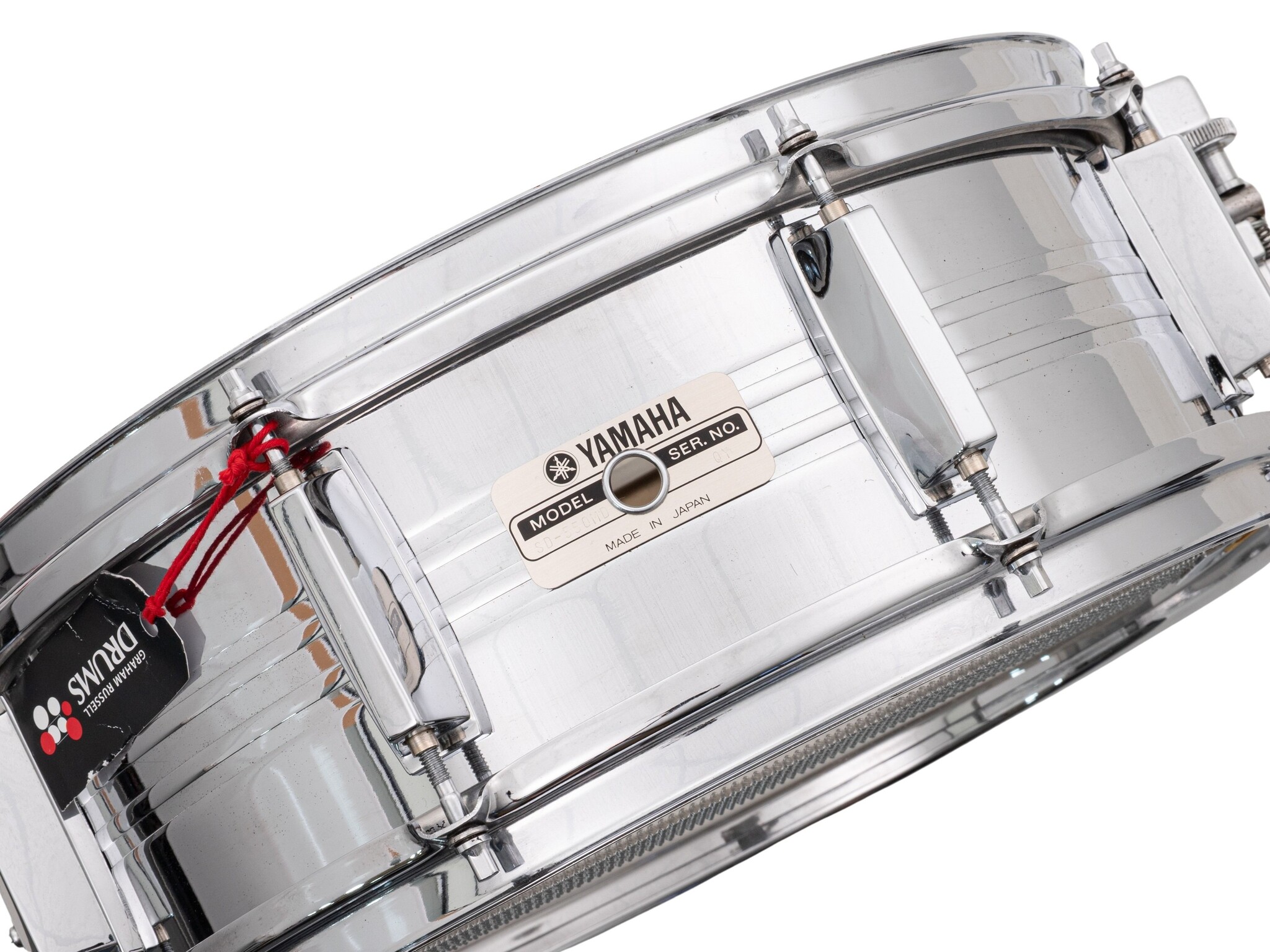 Yamaha SD-550MD chrome-over-steel shell, badge and eight-lug hardware