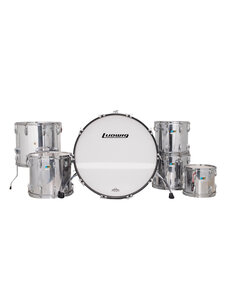 Ludwig Ludwig Classic Maple 26" 'Chrome Over Wood' Drum Kit, Stainless Steel