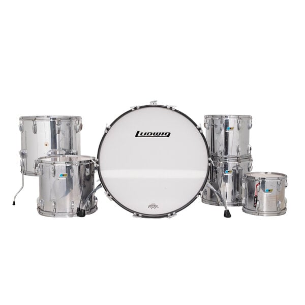 Ludwig Ludwig Classic Maple 26" 'Chrome Over Wood' Drum Kit, Stainless Steel