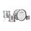 Ludwig Ludwig Classic Maple 26" 'Chrome Over Wood' Drum Kit, Stainless Steel