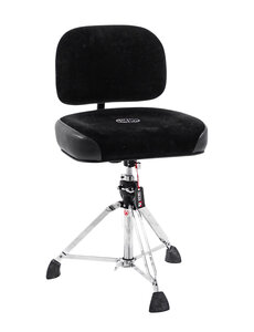 Roc n Soc Roc n Soc Square Top Drum Stool & Backrest, Black w/Gibraltar B9608 Base