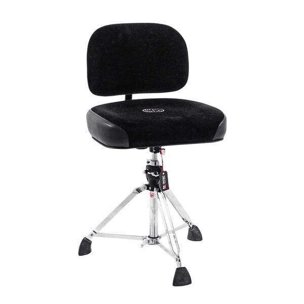 Roc n Soc Roc n Soc Square Top Drum Stool & Backrest, Black w/Gibraltar B9608 Base