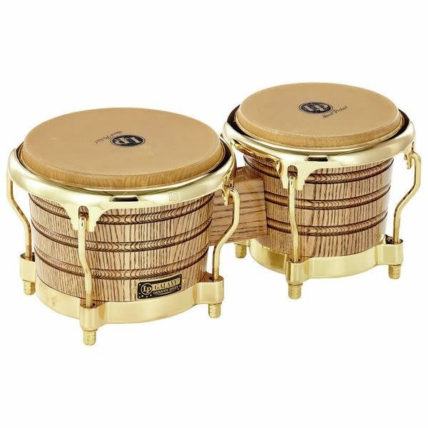 Latin Percussion LP Giovanni Galaxy Wood Bongos, Gold Hardware