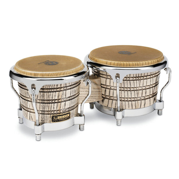 Latin Percussion LP Giovanni Galaxy Wood Bongos, Chrome Hardware