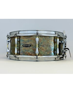 Keough Drums Keough Drums ValaTone 14" x 5.5" Hand Hammered Brass Snare Drum, Oil Slick Patina