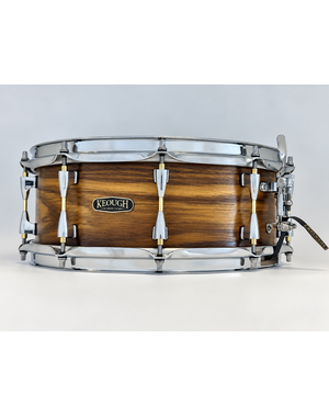 Keough Drums Keough Drums Plymatic 14" x 5.5" Zebrawood Birch Snare Drum, Satin Laquer