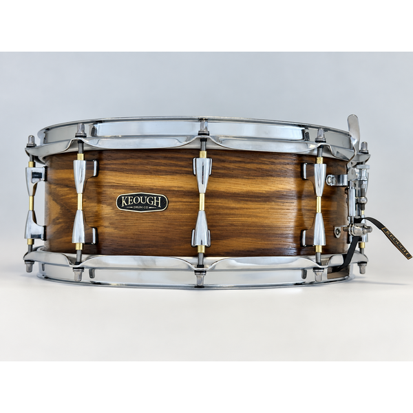 Keough Drums Keough Drums Plymatic 14" x 5.5" Zebrawood Birch Snare Drum, Satin Laquer