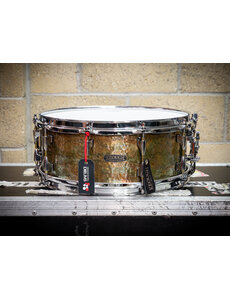 Keough Drums Keough Drums ValaTone 14" x 5.5" Hand Hammered Brass Snare Drum, Oil Slick Patina