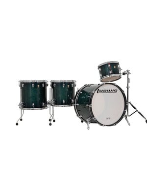 Ludwig Ludwig Classic Maple 22" Drum Kit, Aqua Burst