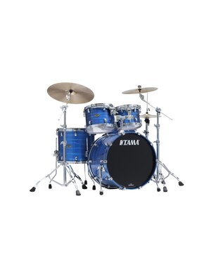 Tama Tama Starclassic 22" Walnut/Birch Drum Kit, Lacquer Ocean Blue Ripple