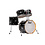 Pearl Pearl Export 18" Drum Kit, Jet Black