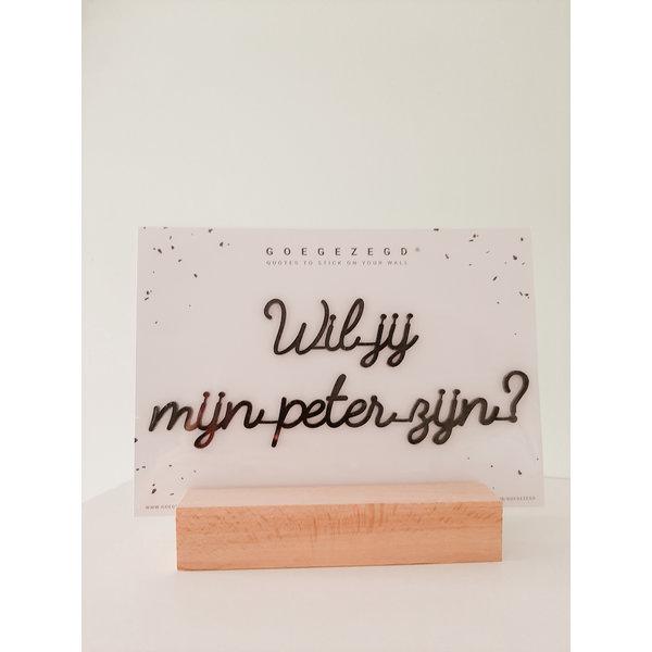 Wenskaart Wil jij mijn peter zijn?