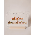 Goegezegd Muursticker a5 goud: all of me loves all of you