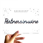 Goegezegd Muursticker a5 zwart: Partners in wine