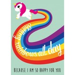 Studio Inktvis Postkaart shitting rainbows all day