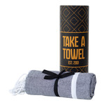 Take a towel Take A Towel Hamamdoek zwart goud ruit