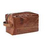 Maverick Rough gear lederen toiletzak cognac